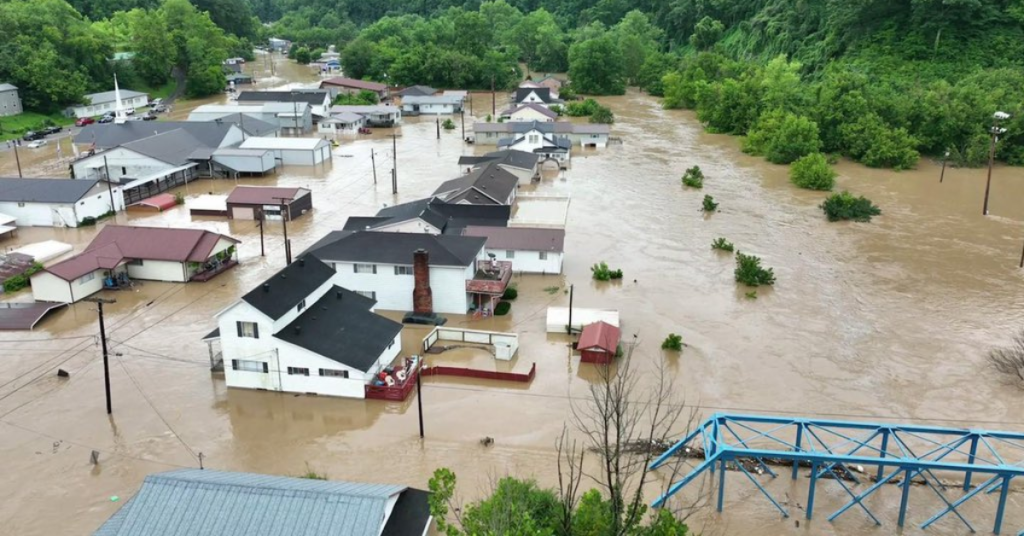 Flooding in Hazard, KY on January 16, 2025